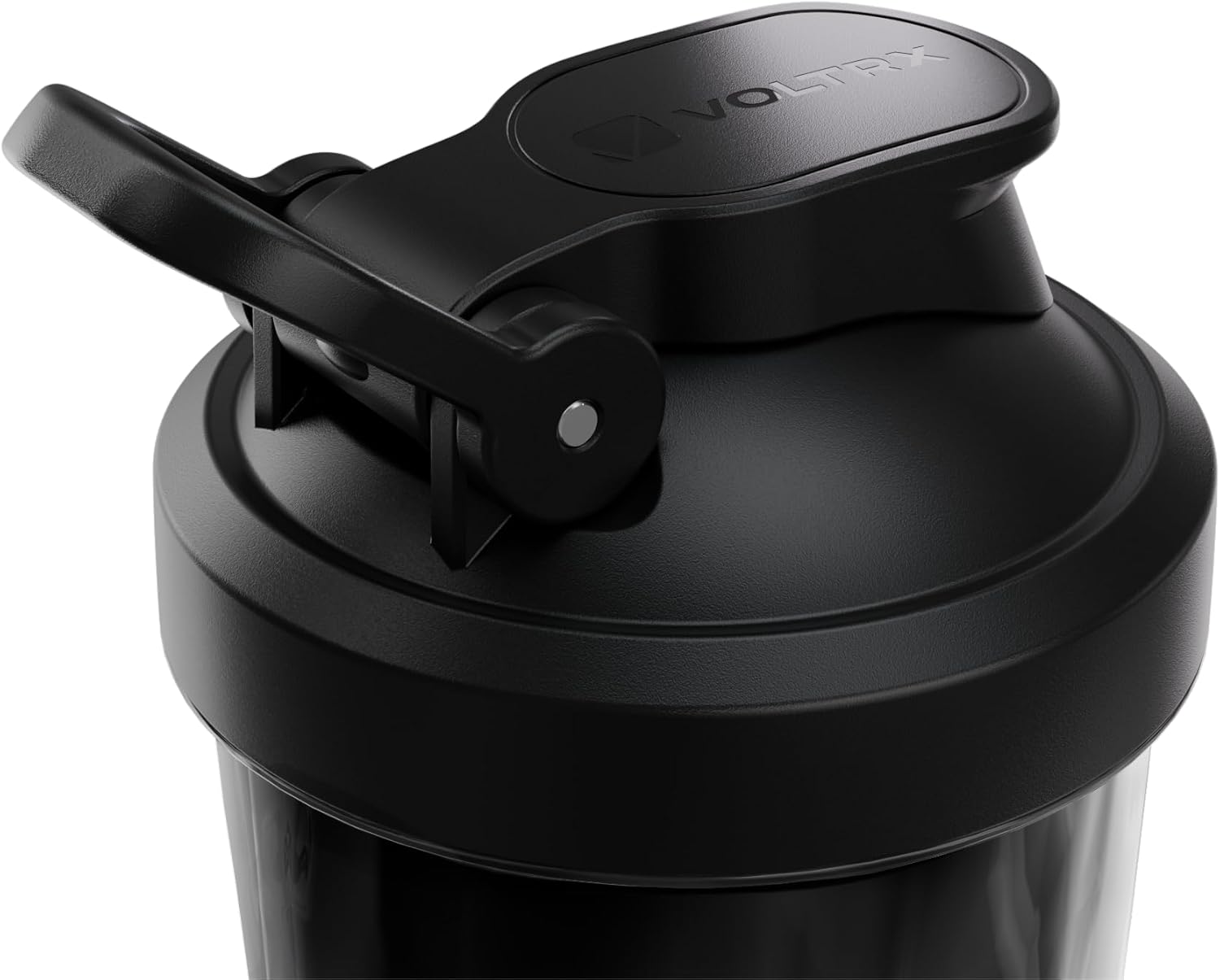 Close-up of VortexGlow Shaker Pro glowing base and curved Tritan body